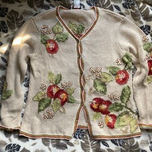 Apple blossom Talbots cardigan